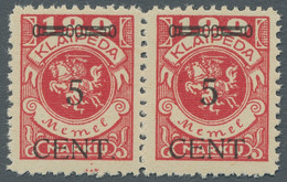 Memel: 1923, Freimarke 2 Cent. Auf 100 Mark Im Waagerechtem Tadellos Postfrische - Memel
