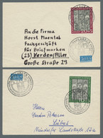 Bundesrepublik Deutschland: 1951, Marienkirche, 10 Und 20 Pfg. Jeweils Als EF Au - Covers & Documents