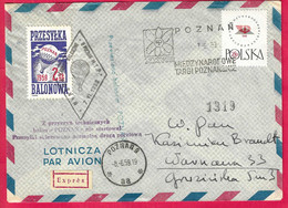 POLAND - 1959 - PRZESYLKA BALONOWA - WARSZAWA*8.6.59* ON EXPRESS ENVELOPE TO POZNAN - Ballonpost