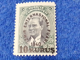 TÜRKİYE--1940 --  10/200  İZMİR FAİR   DAMGASIZ - Unused Stamps