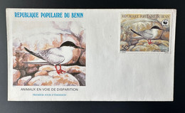 Benin 1989 Mi. 478 FDC 1er Jour Sans Tampon Without Postmark WWF Panda Sterna Dougallii Oiseau Bird Vogel - Ongebruikt