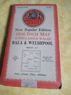 Carte Automobile/ Great Britain / Ordnance Survey/BALA & WELSHPOOL/The National Grid/1947                  PGC493 - Carte Stradali