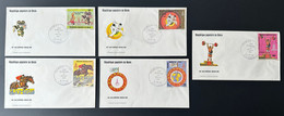 Benin 1980 Mi. 225 - 229 FDC 1er Jour Olympic Games Jeux Olympiques Moscow Moscou Olympia Bear Horse Cheval Map - Summer 1980: Moscow