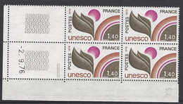 CD 52 FRANCE 1976 TIMBRE SERVICE UNESCO COIN DATE 52 : 2 / 9 / 76 - Dienstmarken