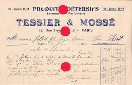 Savonnerie Parfumerie  TESSIER & MOSSE Rue Feydeau Paris 1920 - Droguerie & Parfumerie