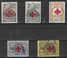 CROIX ROUGE CRUZ VERMELHA  Portugal - 1936 Camoes Franchise Red Cross (Complete Set) - MH AND 1 STAMP  USED - Red Cross