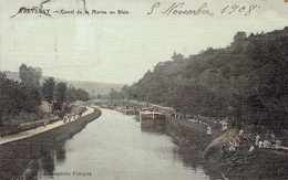 FRANCE - 55 - TREVERAY - Canal De La Marne Au Rhin - Colorisée - Carte Postale Ancienne - Altri & Non Classificati