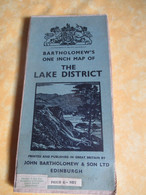 Carte Automobile/ Great Britain / Bartholomew's One Inch Map/ THE LAKE DISTRICT/Edinburgh/Vers1945              PGC495 - Callejero