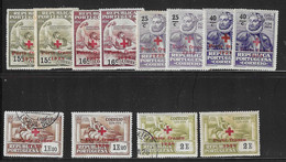 CROIX ROUGE CRUZ VERMELHA  Portugal 1928 Camoes Red Cross (Complete Set) Af. PF 11 To 16 -2 SETS MH AND USED SEE SCANS - Croce Rossa