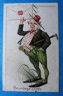 Heureuse Année Mister Bizarre1908 Satire Lange Tenen - 1° Aprile (pesce Di Aprile)