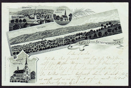 1900 Gelaufene Litho AK: Gruss Vom Sempacher See Mit Nottwyl Und Sempach. - Sempach