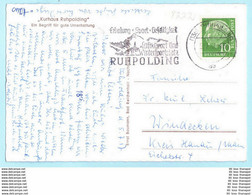BRD BUND - SST: Ruhpolding 05.07.1957 ? Luft Winter..... Brief AK Postcard (S/W)(KF): Ruhpolding Kurhaus (2 Scan)(61386) - Covers & Documents