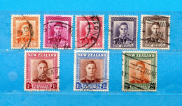 (Us.8) NUOVA ZELANDA  °-1947 - George VI.  Yvert. 285 à 294. Sans Le N° 287-294 Usato - Used Stamps