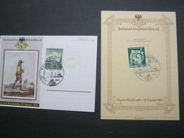 1941 , NEUMÜNSTER , Tag Der Briefmarke , SSt. Auf 2 Sonderkarten 1941 - Covers & Documents