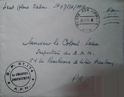 L 29 Lettre  Manque Rabat Dos  Sp 87174 - Guerra De Argelia