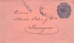 NICARAGUA - ENVELOPE 5 CTVS 1892 LEON / ZB82 - Nicaragua