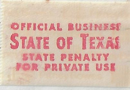 USA 1990 Cover Lubbock Meter Stamp Pitney Bowes Slogan Official Business State Of Texas State Penalty For Private Use - Brieven En Documenten