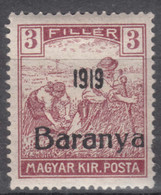 Hungary Baranya 1919 Mi#19 (black Overprint) Mint Hinged - Baranya