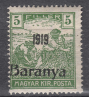 Hungary Baranya 1919 Mi#20 (black Overprint) Mint Hinged - Baranya