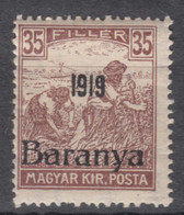 Hungary Baranya 1919 Mi#23 (black Overprint) Mint Hinged - Baranya