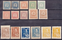 Georgia 1919 Mi#1-9 B Mint Hinged With Variations Of Colour And Paper - Georgië