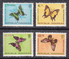 Indonesia 1963 Butterflies Mi#421-424 Mint Never Hinged - Indonesia