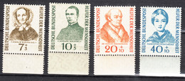 Germany 1955 Bundes Mi#222-225 Mint Never Hinged (postfrisch) - Ongebruikt