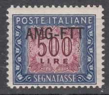 Italy Trieste Zone A AMG-FTT 1949 Posta Segnatasse 500 Lire Sassone#28 Mint Never Hinged - Ungebraucht