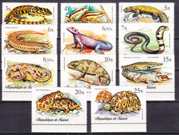 Guinea 1977 Animals, Reptiles, Snakes Mi#782-792 Mint Never Hinged - Guinée (1958-...)
