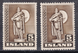 Iceland Island Ijsland 1943 Mi#230 A/C Mint Never Hinged, Perforation 14 And 11 1/2 - Unused Stamps