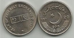 Pakistan 20 Rupees 2015.  KM#76 Year Of Friendly Exchange High Grade - Pakistan