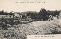 St Aubin * La Place De La Mairie * Après La Guerre 1914 1918 * Bombardements Ww1 - Other & Unclassified