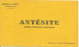 Buvard/Alimentaire/ Antésite/ Boisson Hygiénique Economique/Perrot/ VOIRON/Isére/Johanno/Annonay/Vers 1950    BUV241bis - Food
