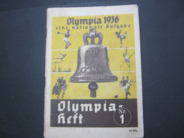 Olympische Spiele  1936 ,  HEFT  Nr  1 ,   Broschüre , Original ! - Summer 1936: Berlin