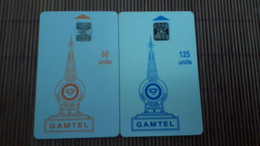 2 Phonecards Gambia 60 Units +125 Units Used Rare - Gambia