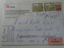 D193446 Österreich 1995 Golling An Der Salzach  Nach Odense  Denmark  -Retour Zurück  -Refusé Portoen Berigtiget - 1991-00 Lettres
