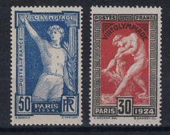 LOT De 2 TIMBRES N° 185 + 186 NEUF ** (Cote 143€) SANS TRACE DE CHARNIERE GOMME D'ORIGINE (JO JEUX OLYMPIQUES 1924) - Andere & Zonder Classificatie