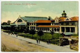 United States 1911 Postcard Forth Worth, Texas - Live Stock Exchange; Fort Worth, Tex. Terminal RPO Postmark - Fort Worth