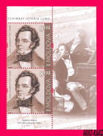 MOLDOVA 2022 Famous People Austria Music Composer Franz Schubert (1797-1828) 2v+ MNH - Musica