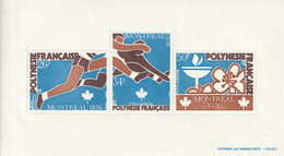 POLYNESIE - BLOC N°3 ** (1976) Jeux Olympiques De Montréal - Blocs-feuillets