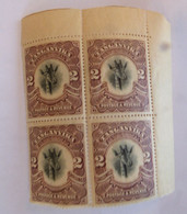 TANGANIKA 1922-1924 2S BLOC DE 4 Yvert N°11 - NMH** - NEUFS SANS CHARNIERE -  FILIGRANE DROIT - WATERMARK UPRIGHT - Autres - Afrique