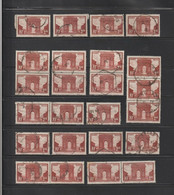 258 De 1929 / 1931 - 24 Timbres Oblitérés + 2 En Plus - ARC DE TRIOMPHE . 2.f. Brun-rouge - 2 Scannes - Usados