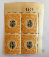 TANGANIKA 1922-1924 2S BLOC DE 4 Yvert N° 14 - NMH** - NEUFS SANS CHARNIERE - FILIGRANE DROIT - WATERMARK UPRIGHT - Autres - Afrique