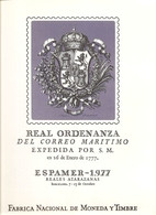 1977- ED. 2437 SIN EL SELLO-DOCUMENTO FILATÉLICO DE LA F.N.M.T. Nº 3 - ESPAMER ' 77 + PROGRAMA DE EMISIÓN - VER FOTOS - Fogli Ricordo