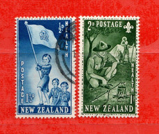 (Us.8) NUOVA ZELANDA  °-1953 - ENFANCE - SCOUT.  Yvert. 323-324. Usato - Gebruikt
