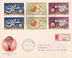 Hungary 1972 Space Cover Budapest Mariner 9     Mars 2 & 3 - Lettres & Documents
