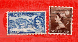 (Us.8) NUOVA ZELANDA  °-1953 - Elizabeth II.  Yvert. 318-319. Usato - Oblitérés