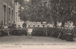 Delcampe - 47 NERAC ECOLE SUPERIEURE DE JEUNES FILLES LECON DE DESSIN EN PLEIN AIR CPA BON ETAT - Nerac