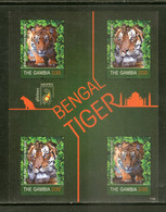 Gambia 2011 Bengal Tiger Wildlife Animal Indian Themes Sc 3337 Sheetlet MNH # 7718 - Other & Unclassified