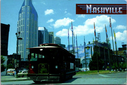 Tennessee Nashville Trolley Stop At Riverfront Park On 1st Avenue - Nashville